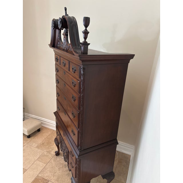 1930s Mahogany Armoire by Tomlinson of High Point/Williamsburg Galleries For Sale In New York - Image 6 of 9