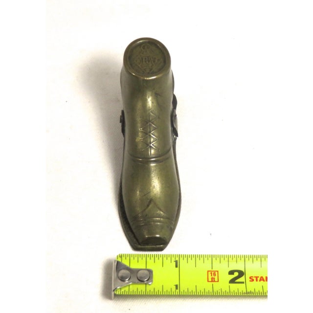 Brass Late 19th Century Antique English Victorian Brass Shoe Messege Clip For Sale - Image 8 of 10