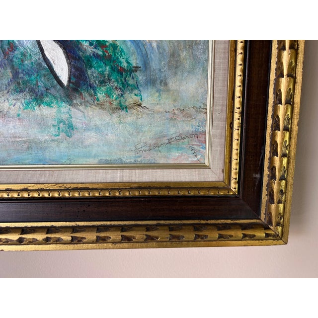 1980s 1980's Theodore F. Baron Impressionist Landscape Oil Painting, Framed For Sale - Image 5 of 12