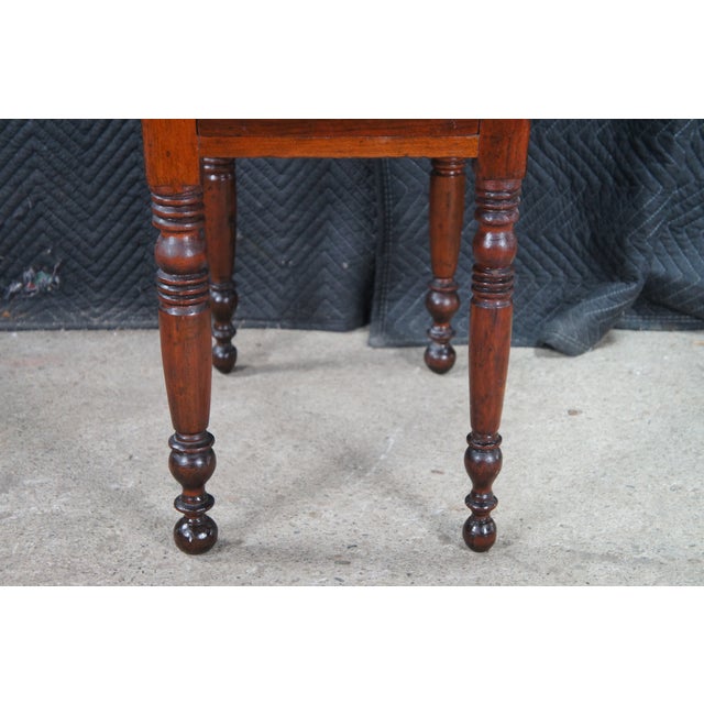 Antique Early American Federal Cherry Drop Leaf Parlor Side Accent Table For Sale - Image 12 of 12