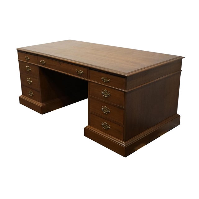 RWAY FURNITURE of Sheboygan, WI Solid Mahogany Traditional Style 73" Executive Office Desk 30.25" High 73" Wide 37.25"...