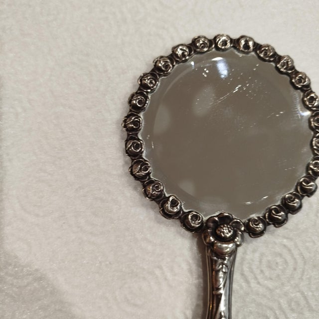 Silver Silver Hand Mirror, 1930s For Sale - Image 8 of 18