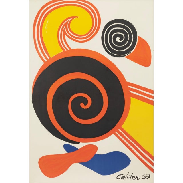 A modern color lithograph on paper titled "Spirals" by Alexander Calder. Signed and dated 1969 in the plate. Published by...