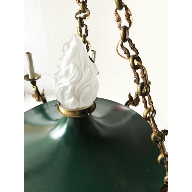 Green Vintage Large Eleven-Light 1st French Empire Chandelier For Sale - Image 8 of 10