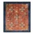 1920s Burnt Orange Field Floral Deco Oriental Antique Chinese Peking Knotted Rug For Sale