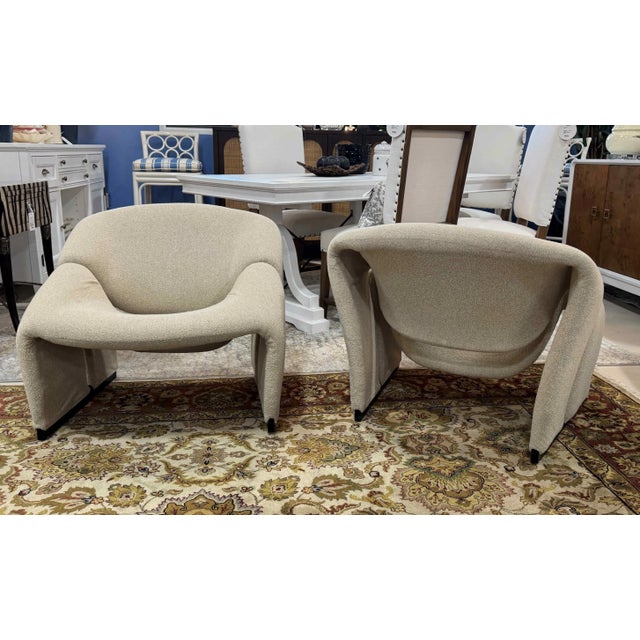 1970s Vintage Pierre Paulin for Artifort Groovy F-580 Lounge Chairs, a Pair For Sale - Image 5 of 13