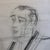 Expressionism 1968 Dimitrie Berea Charcoal Drawing of a Man (Possible Self-Portrait) For Sale - Image 3 of 3