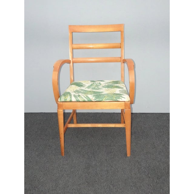 Vintage Mid Century Danish Modern Side Chair with Curved Armrests For Sale - Image 13 of 13