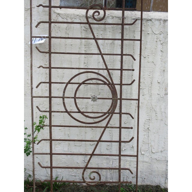 1900 - 1909 Antique Victorian Iron Gate or Garden Fence Element For Sale - Image 5 of 7