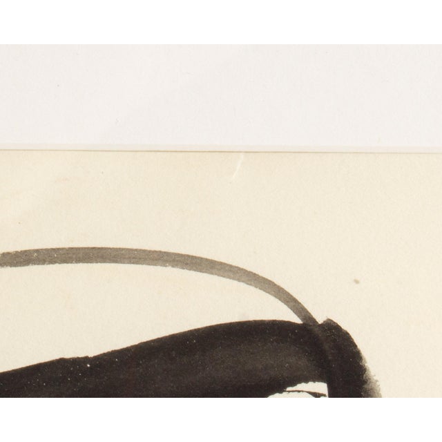 1960s 1961 Abstract Ink Painting by Walter Stomps For Sale - Image 5 of 8
