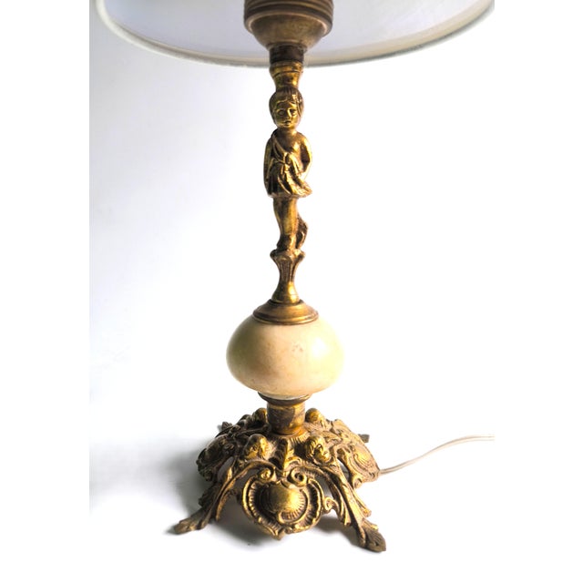 Metal 1940s Italian Neoclassical-Style Bronze Lamp (Circa 1920–1950) For Sale - Image 7 of 15