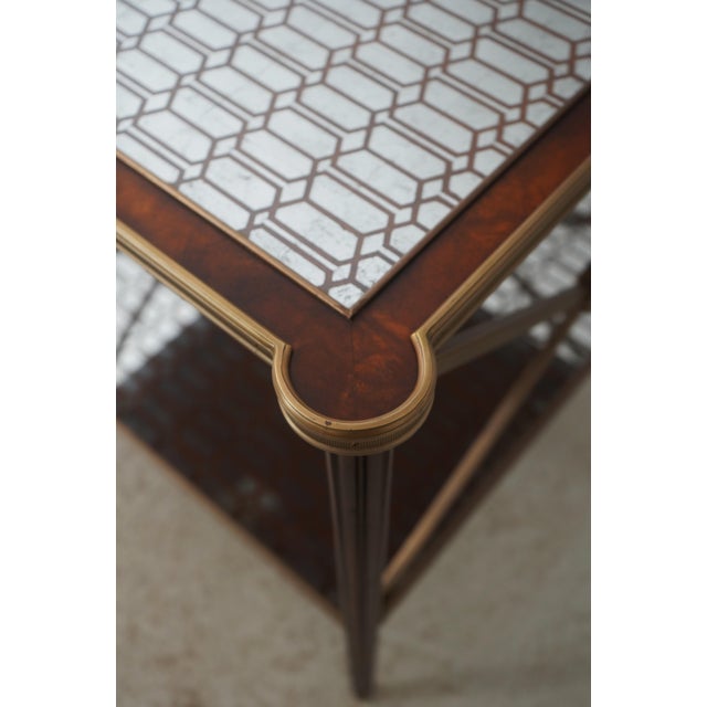 Theodore Alexander Directoire 2 Tier Mirror Top Table For Sale In Philadelphia - Image 6 of 13