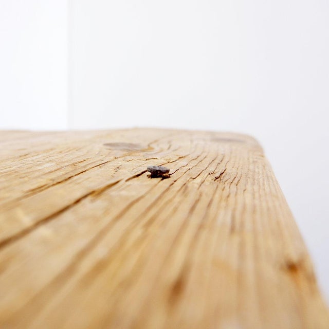 Large Wood Farmhouse Table, 1950s For Sale - Image 6 of 16