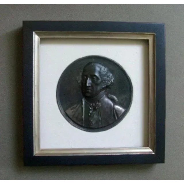19th Century Patinated Steel Plaque Memorial George Washington Portrait Bust For Sale - Image 9 of 10