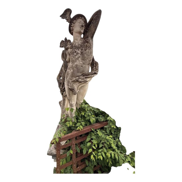 Italian Artist, Large Sculpture of Mercury, 1970, Vicenza Stone For Sale