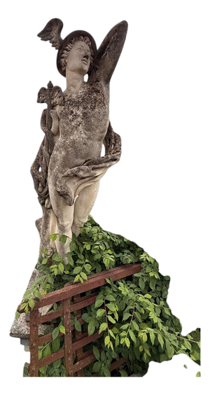 Italian Artist, Large Sculpture of Mercury, 1970, Vicenza Stone