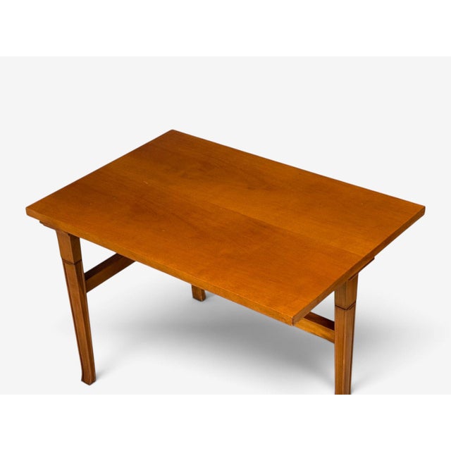 t.h. Robsjohn-Gibbings, Rare Trapeza End Table, Walnut, Greece, 1960s For Sale - Image 10 of 15