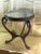 The Siren’s Perch: Vintage Neoclassical Lyre Leg Bronze-Finished Accent Table For Sale In Phoenix - Image 6 of 10