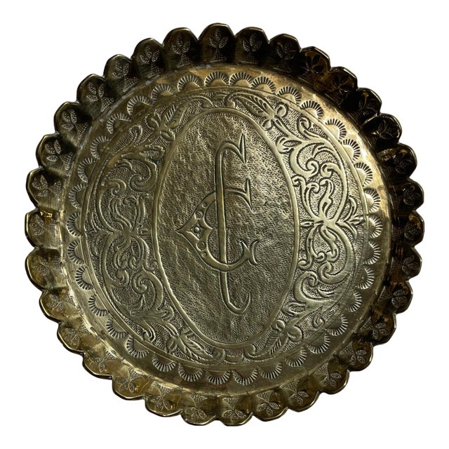 English Arts & Crafts Brass Tray For Sale