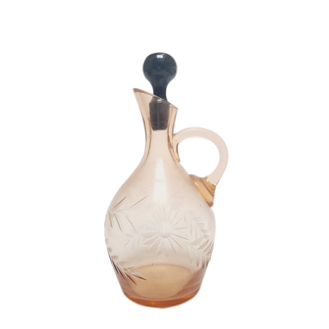 Art Deco Carafe from Hortensja Glassworks, Poland, 1930s For Sale - Image 6 of 18