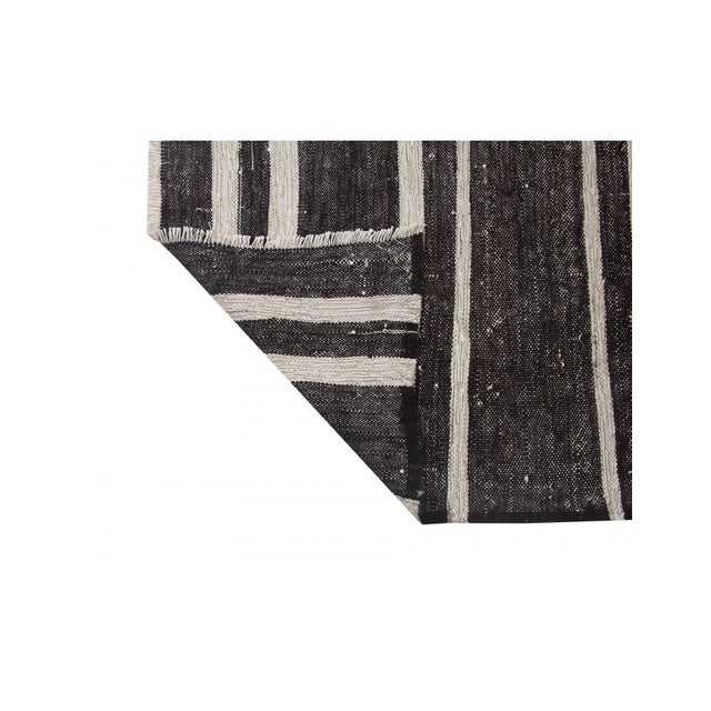 1960s Vintage Striped Turkish Kilim Rug - 5`7" X 9`3" For Sale - Image 5 of 6