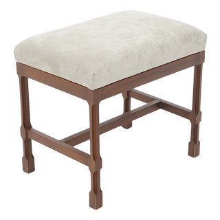 Stool in Wood and Velvet by George Coslin for 3V, 1970s For Sale