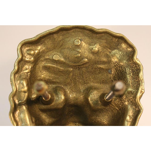 Vintage Door Knocker Lion Head in Brass, 1950s For Sale - Image 11 of 18