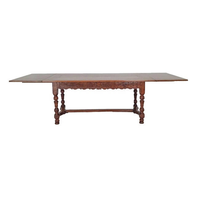 Fruitwood French Dining Table With Antique Elements For Sale