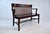 Antique Solid Dark Birch Lawyer's Bench, Newly Refinished For Sale - Image 11 of 13