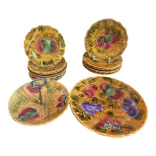 Sarreguemines French Serving Set of 16 For Sale