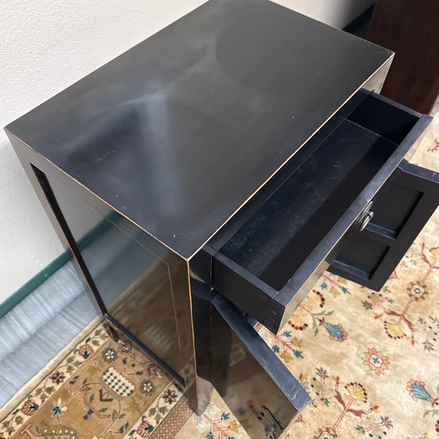 Asian Mini Black Lacquer Chest For Sale - Image 11 of 11