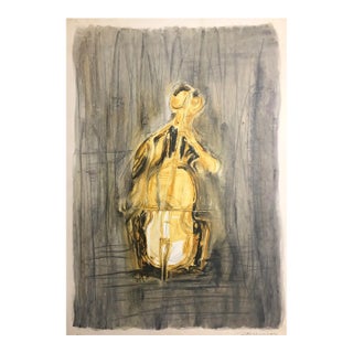1960s Joseph Kossonogi Musician Lithograph For Sale