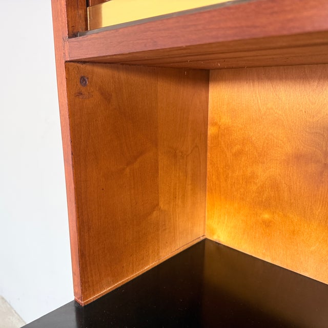 Mid-Century Modern German Apothecary Cabinet in Mahogany, Formica & Brass, 1950s For Sale - Image 9 of 15