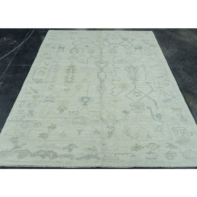 Turkish Oushak Rug 5' x 7'4" #19260 For Sale - Image 4 of 8