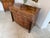 Brown Empire Chest of Drawers with Columns in Walnut Veneer For Sale - Image 8 of 15
