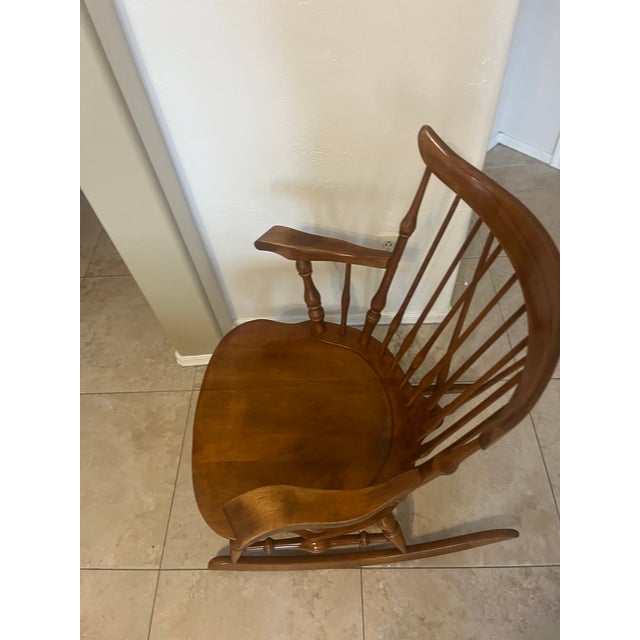 Wood Vintage Nichols & Stone Co Solid Maple Rocker Chair For Sale - Image 7 of 12