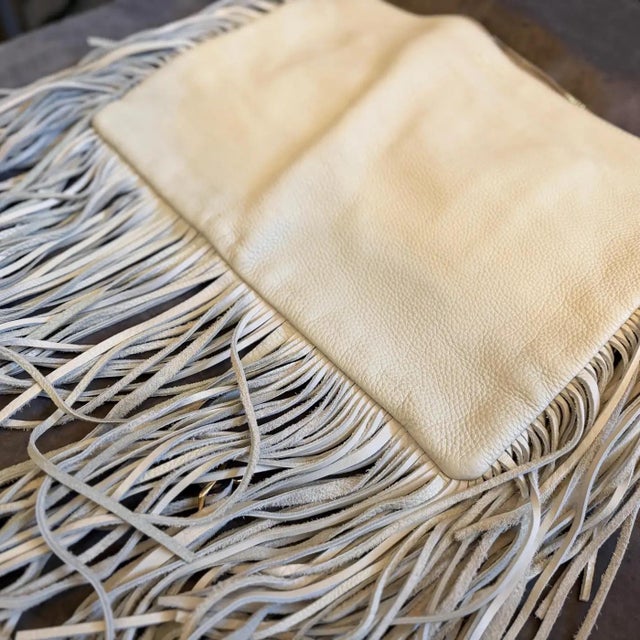 21st Century High Quality Cream Leather Italian Shoulder Bag by Avenue 67 For Sale - Image 6 of 18