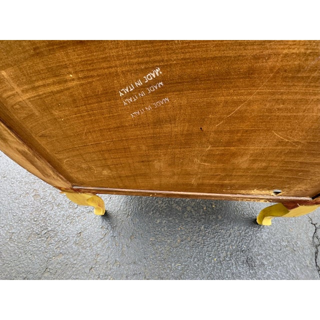 Paint Decorated Italian Chinoiserie Style Bombe Commode For Sale - Image 9 of 9