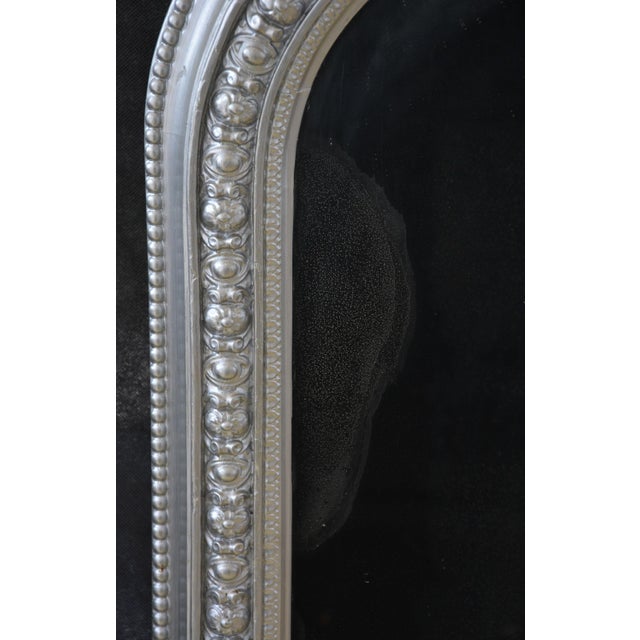 Antique Arched Silver Wall Mirror, 1860 For Sale - Image 13 of 16