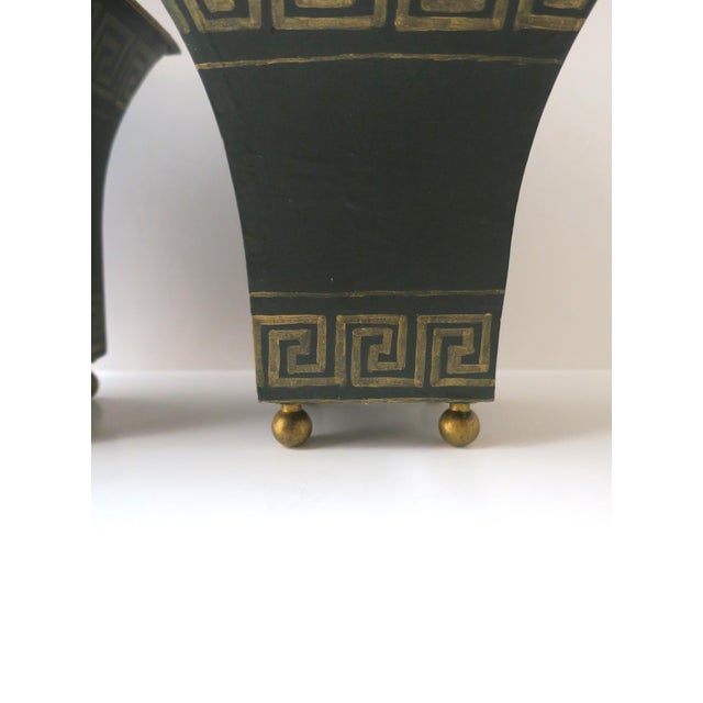 Italian Greek-Key Planters Potholders Cachepots Jardinières, Pair For Sale - Image 11 of 15