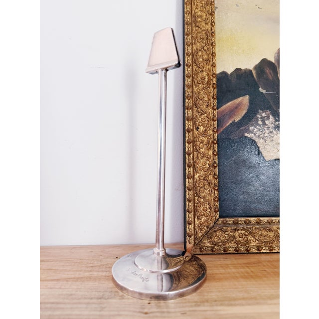 Metal Vintage Silver Plated Menu Holder From the Canadian Pacific Railway For Sale - Image 7 of 7