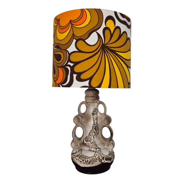 Mid-Century Ceramic Table Lamp from Steinbach, Germany, 1960s For Sale