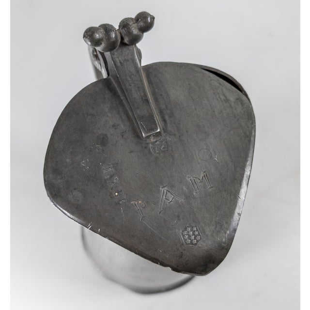 Metal 19th Century Continental European French or English Pewter Pitcher For Sale - Image 7 of 14