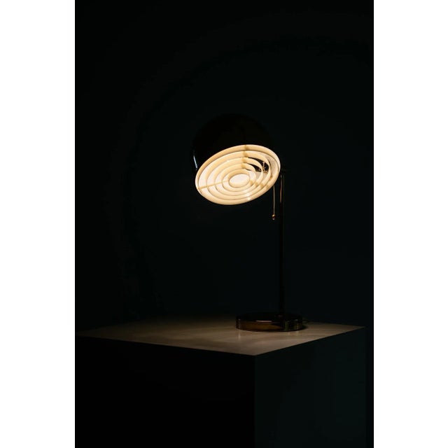 - Model B-075 table lamp - Produced by Bergboms in Sweden - Made from brass - From the 1950s Up to 250V (Europe/UK...