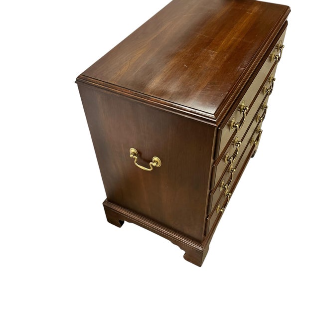 Chippendale Ethan Allen Four Drawer Side Chest For Sale - Image 3 of 11