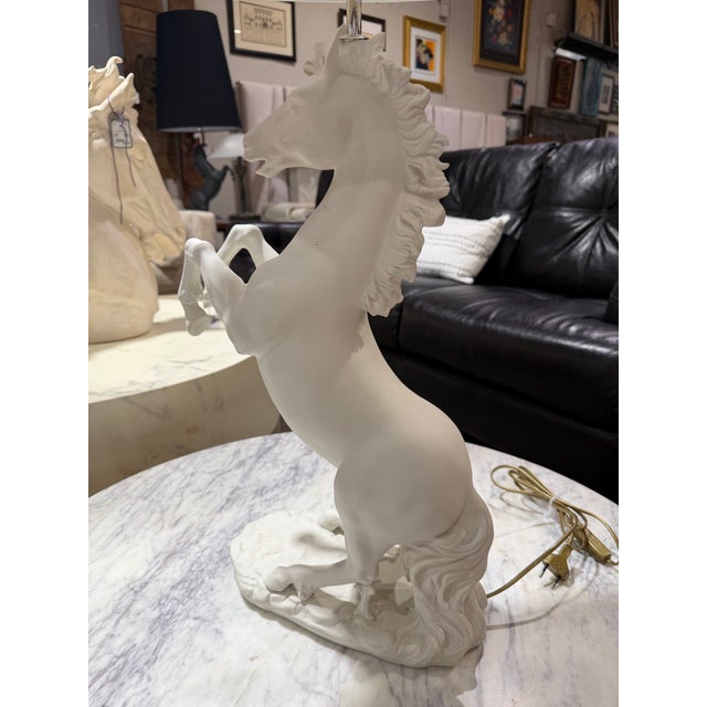 2020s Contemporary Villari White "Rampart" Table Lamp With Shade For Sale - Image 5 of 8