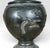 Antique Japanese Meiji Period Patinated Bronze Vase Table Lamp With High Relief Bird and Flower Silk Pagoda Shade For Sale In Portland, ME - Image 6 of 13