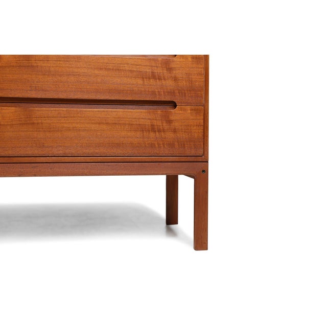 Mid 20th Century Arne Wahl Iversen Danish Modern Teak Six-Drawer Tall Dresser, Attributed For Sale - Image 10 of 11