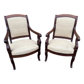 19th Century Regency Arm Chairs - Ready for Your Fabric For Sale