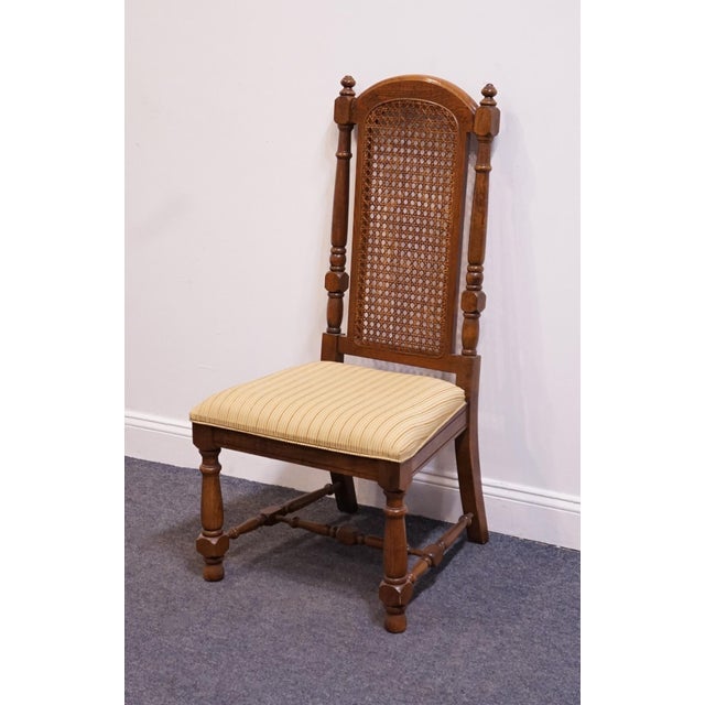 HIGH END VINTAGE Solid Oak Rustic European Dining Side Chair Cannot identify manufacturer, but comparable in quality to...